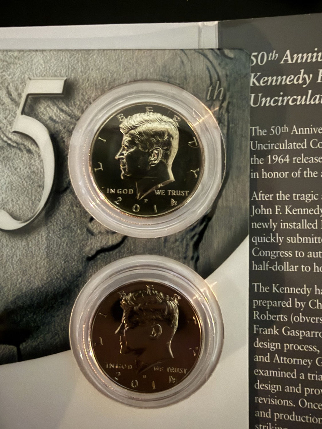 2014 US Mint 50th Anniversary Kennedy Half-Dollar Uncirculated Coin Set