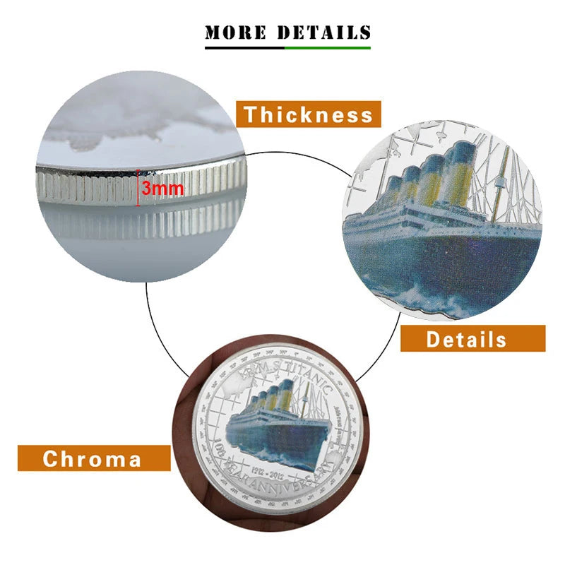 1912 RMS Titanic Commemorative Silver Coin  100th Anniversary