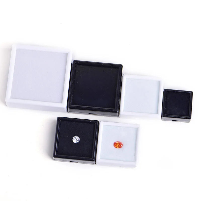 Glass Diamond Display Case  12-Slot Gem Coin & Jewelry Box