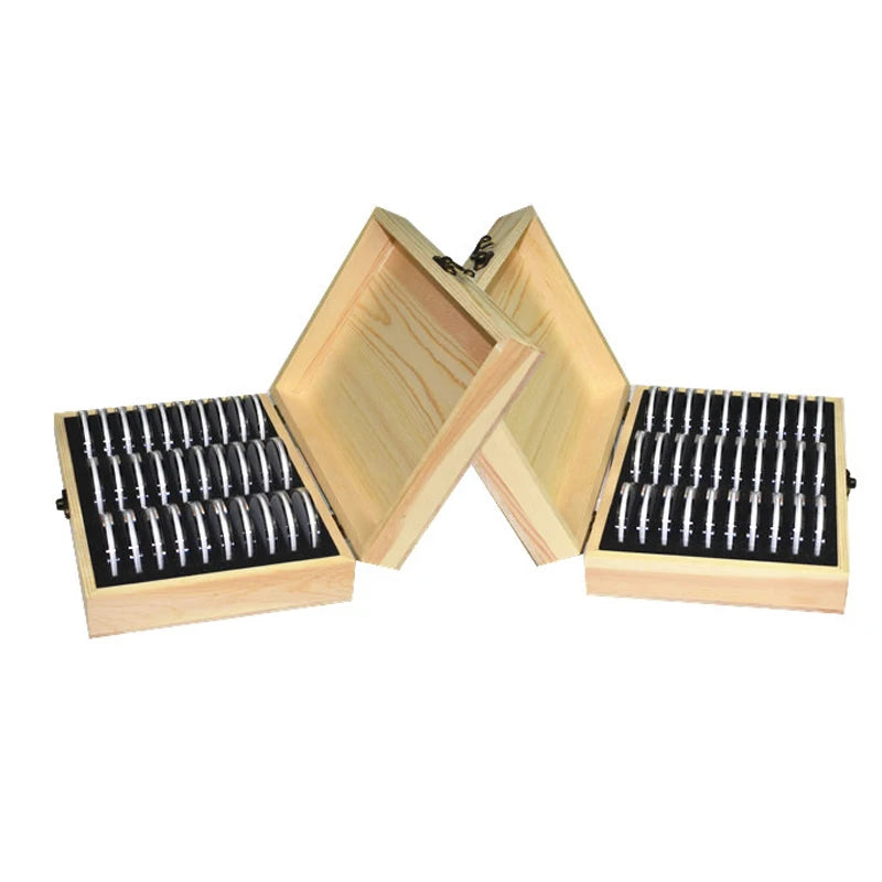 30pcs 20/25/30/35/40mm Coin Storage Box Wooden Commemorative Coin Collection Protector Storage Box Case