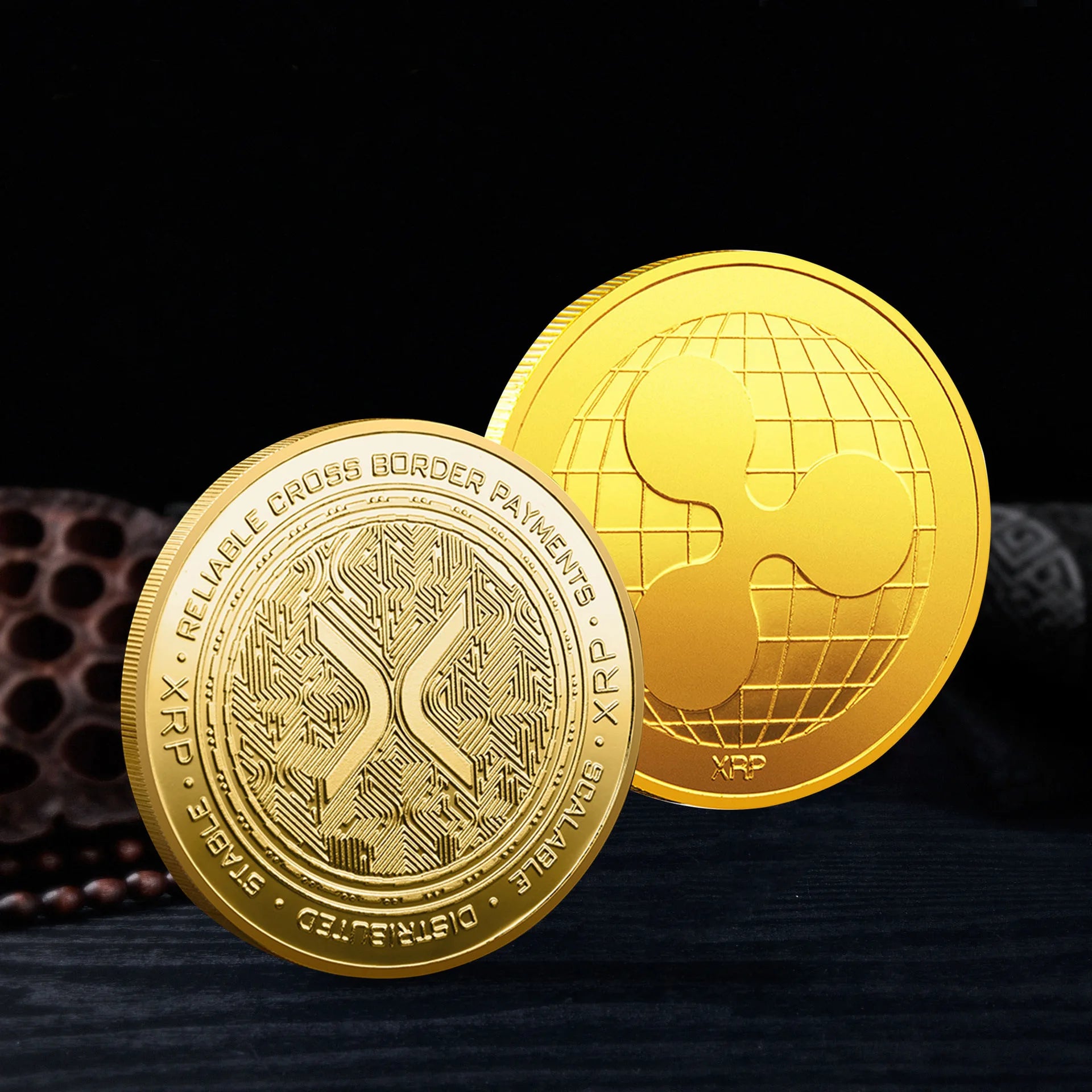 Crypto Commemorative Coin Set  BTC ETH & 12 More Coins