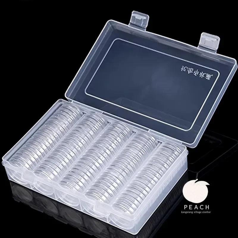 27Mm/30Mm Transparent Coin Cases Coins Storage Capsules Protection Box Container Holder Coin Collect Box Case Collect