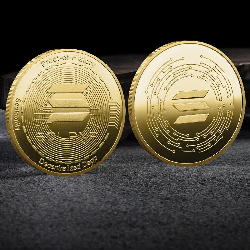 Crypto Commemorative Coin Set  BTC ETH & 12 More Coins
