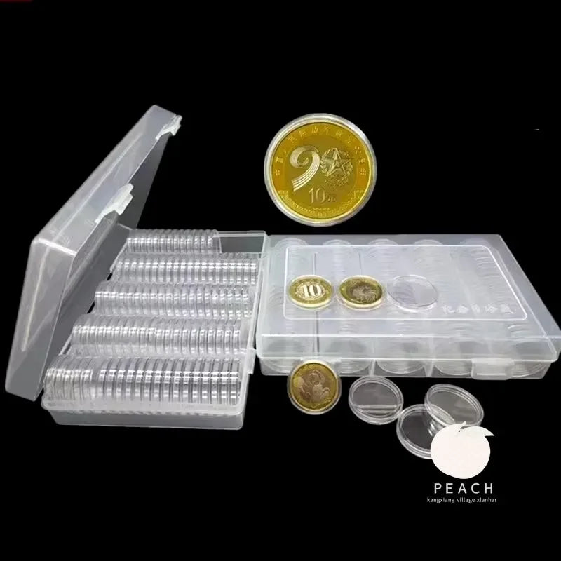 27Mm/30Mm Transparent Coin Cases Coins Storage Capsules Protection Box Container Holder Coin Collect Box Case Collect
