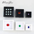 Glass Diamond Display Case  12-Slot Gem Coin & Jewelry Box
