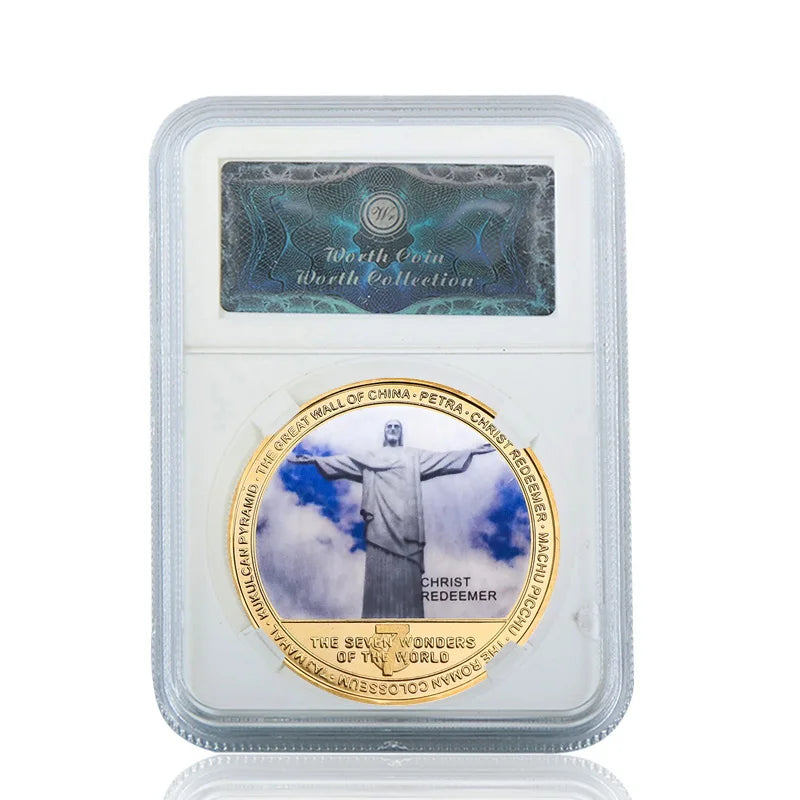 Seven Wonders of the World Gold-Plated Commemorative Coin Set