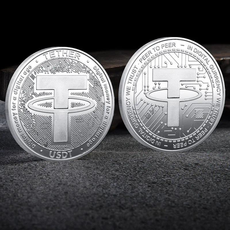 Bitcoin BTC ETH ADA XLM SHIB DOGE XRP SOL DOT LINK LTC UNI Coin Physical Metal Crypto Currency Coin Collection with Plastic Case