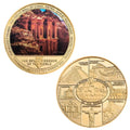 The Seven Wonders of The World Gold Plated Commemorative Challenge Coins Souvenir Business Gift for Father Collectible Gift