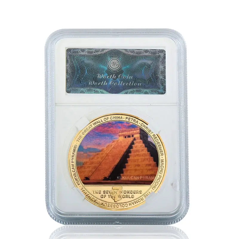 Seven Wonders of the World Gold-Plated Commemorative Coin Set