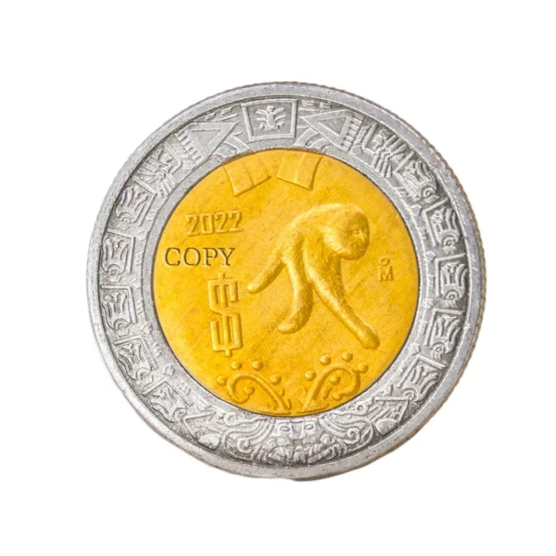 New Cat Meme Coin Mexican Bicolor Coins Funny Peso Eagle Snake Collection Commemorative  Custom COPY For Home Ornaments