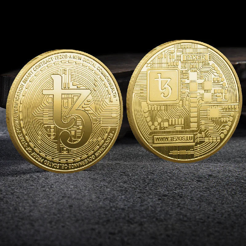 Crypto Commemorative Coin Set  BTC ETH & 12 More Coins