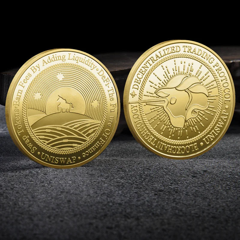Crypto Commemorative Coin Set  BTC ETH & 12 More Coins