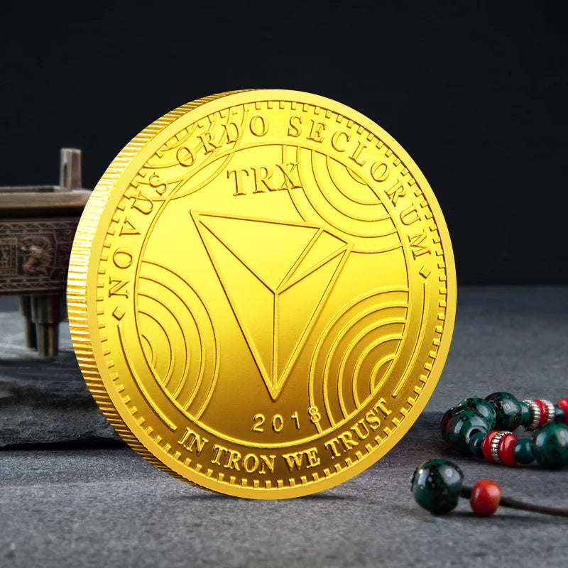 Crypto Commemorative Coin Set  BTC ETH & 12 More Coins