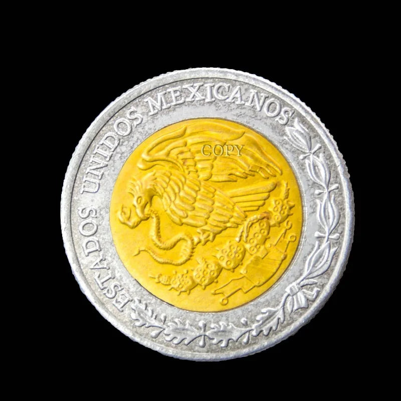 New Cat Meme Coin Mexican Bicolor Coins Funny Peso Eagle Snake Collection Commemorative  Custom COPY For Home Ornaments