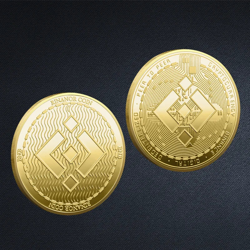 Crypto Commemorative Coin Set  BTC ETH & 12 More Coins