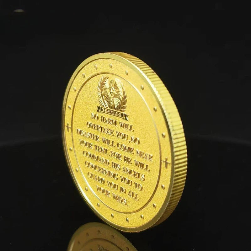 Saint Michael Angel Souvenir Coin Wings Knight Warrior Collection Coin Challenge Coin Commemorative