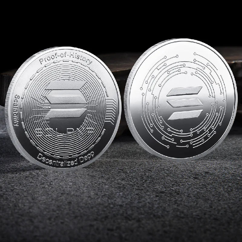 Crypto Commemorative Coin Set  BTC ETH & 12 More Coins