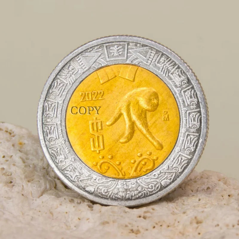 New Cat Meme Coin Mexican Bicolor Coins Funny Peso Eagle Snake Collection Commemorative  Custom COPY For Home Ornaments