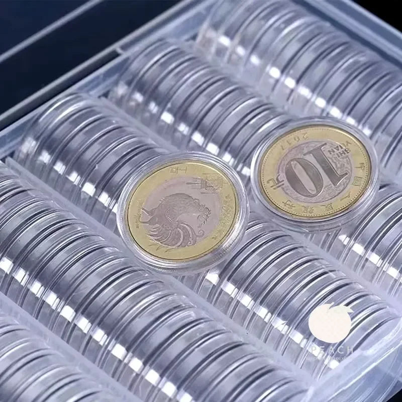 27Mm/30Mm Transparent Coin Cases Coins Storage Capsules Protection Box Container Holder Coin Collect Box Case Collect