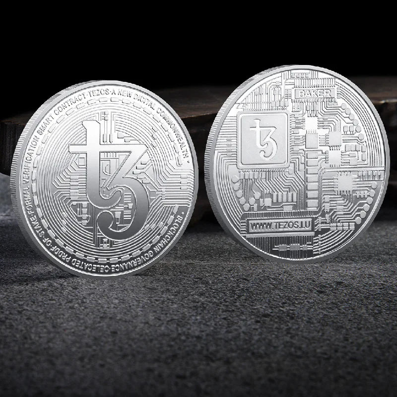 Crypto Commemorative Coin Set  BTC ETH & 12 More Coins