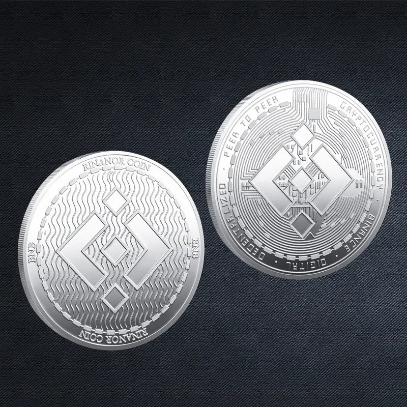 Crypto Commemorative Coin Set  BTC ETH & 12 More Coins