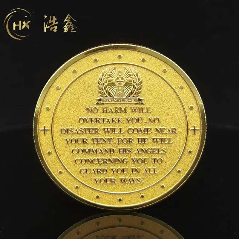 Saint Michael Angel Souvenir Coin Wings Knight Warrior Collection Coin Challenge Coin Commemorative