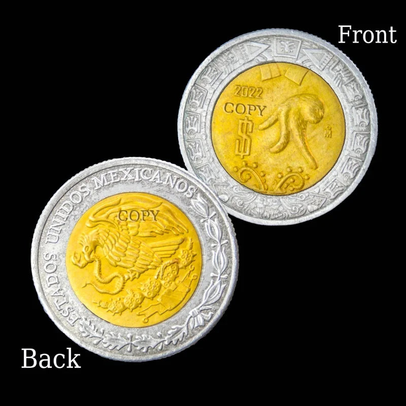 Cat Meme Coin  Novelty Mexican Peso Eagle Collector Coin