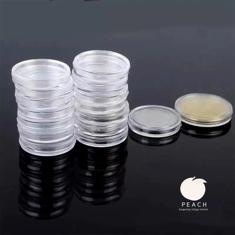 Clear Coin Capsule Storage Cases  27mm & 30mm (100 Pack)