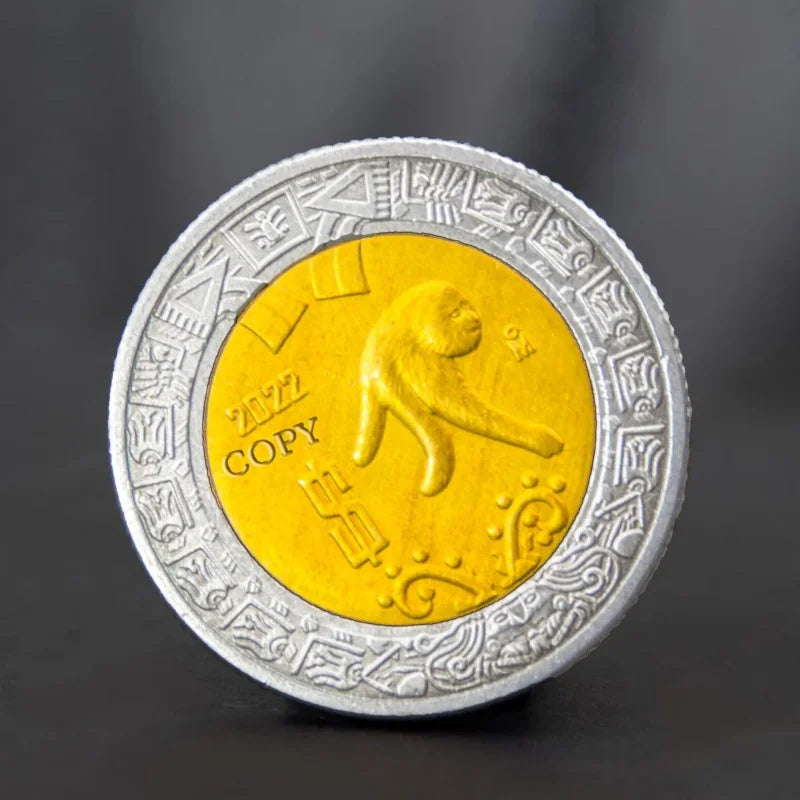 Cat Meme Coin  Novelty Mexican Peso Eagle Collector Coin