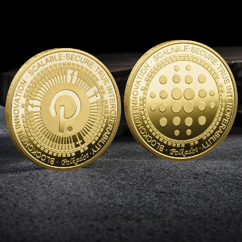 Crypto Commemorative Coin Set  BTC ETH & 12 More Coins