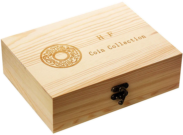 30pcs 20/25/30/35/40mm Coin Storage Box Wooden Commemorative Coin Collection Protector Storage Box Case