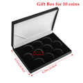 Collectible Coins Holder Challenge Medal Coin Display Case Black Storage Gift Box for Home Decor Desk Organizer For Collectors,