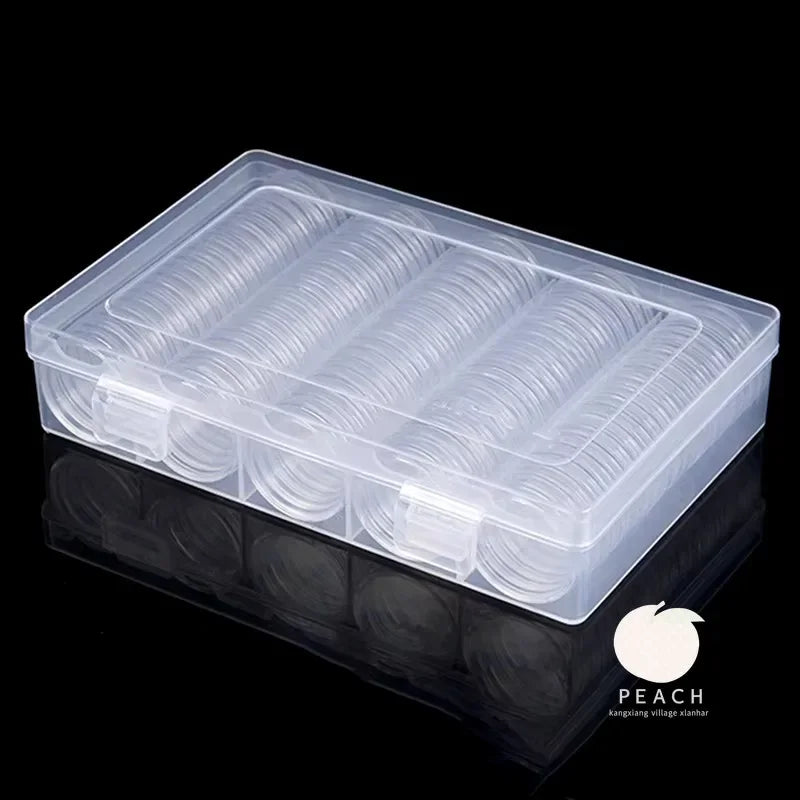 27Mm/30Mm Transparent Coin Cases Coins Storage Capsules Protection Box Container Holder Coin Collect Box Case Collect